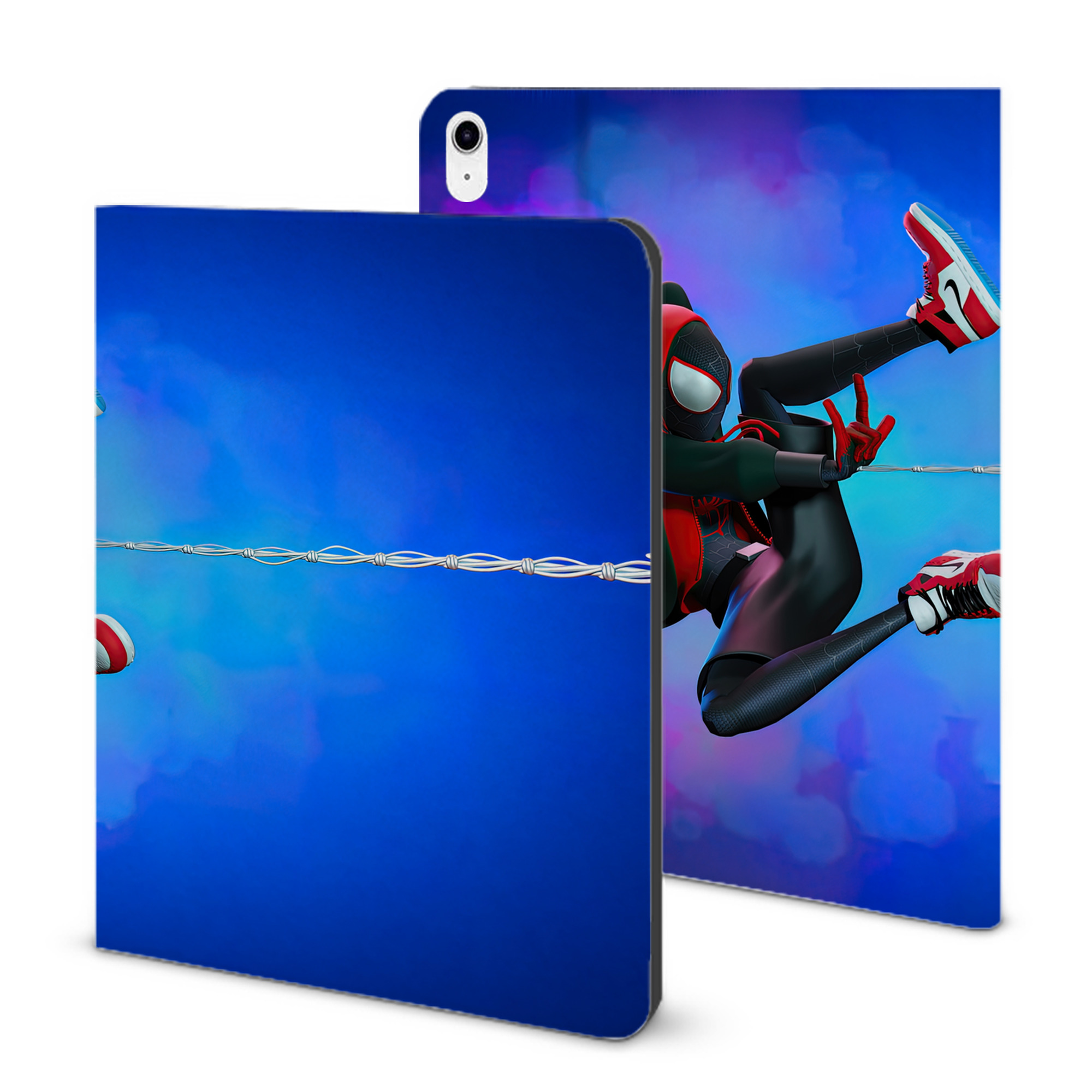 （画像用） Spider Man スパイダーマン IPad ケース ブック型 PUレザー TPU 耐衝撃 軽量 薄型 ペン収納なし 全面保護 IPad 各モデル対応